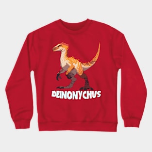 Deinonychus Dinosaur Design Crewneck Sweatshirt